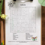 California Word Search Coloring Page {Free Printable Download With Free Printable Word Search Puzzles Puzzles Ca