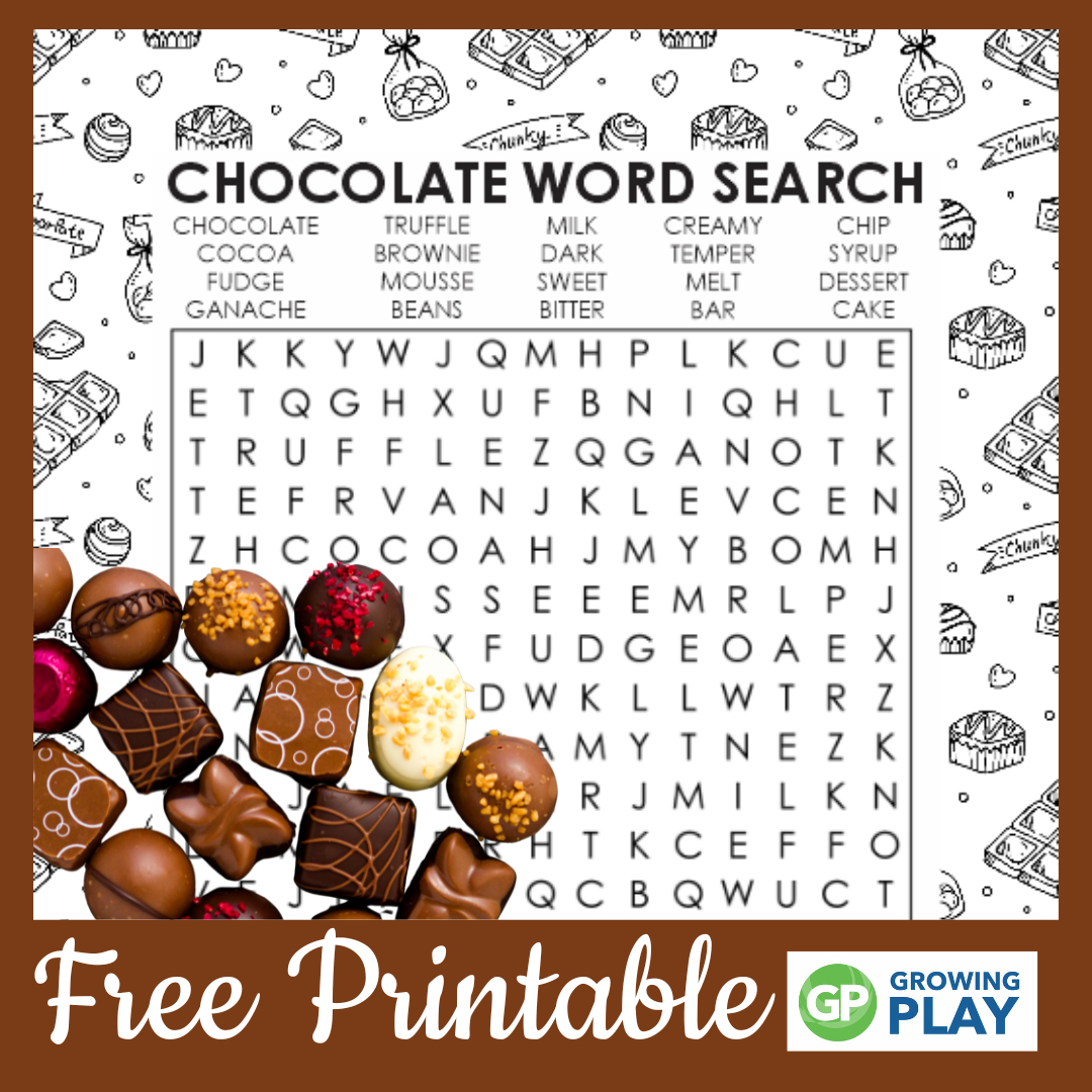 Chocolate Word Search Puzzle Print For Free Today - Growing Play with Free Printable Word Search Puzzles Chocolate