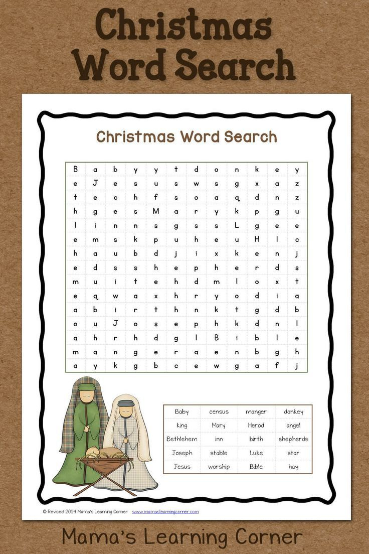 Christmas Word Search: Free Printable in Printable Religious Christmas Word Search
