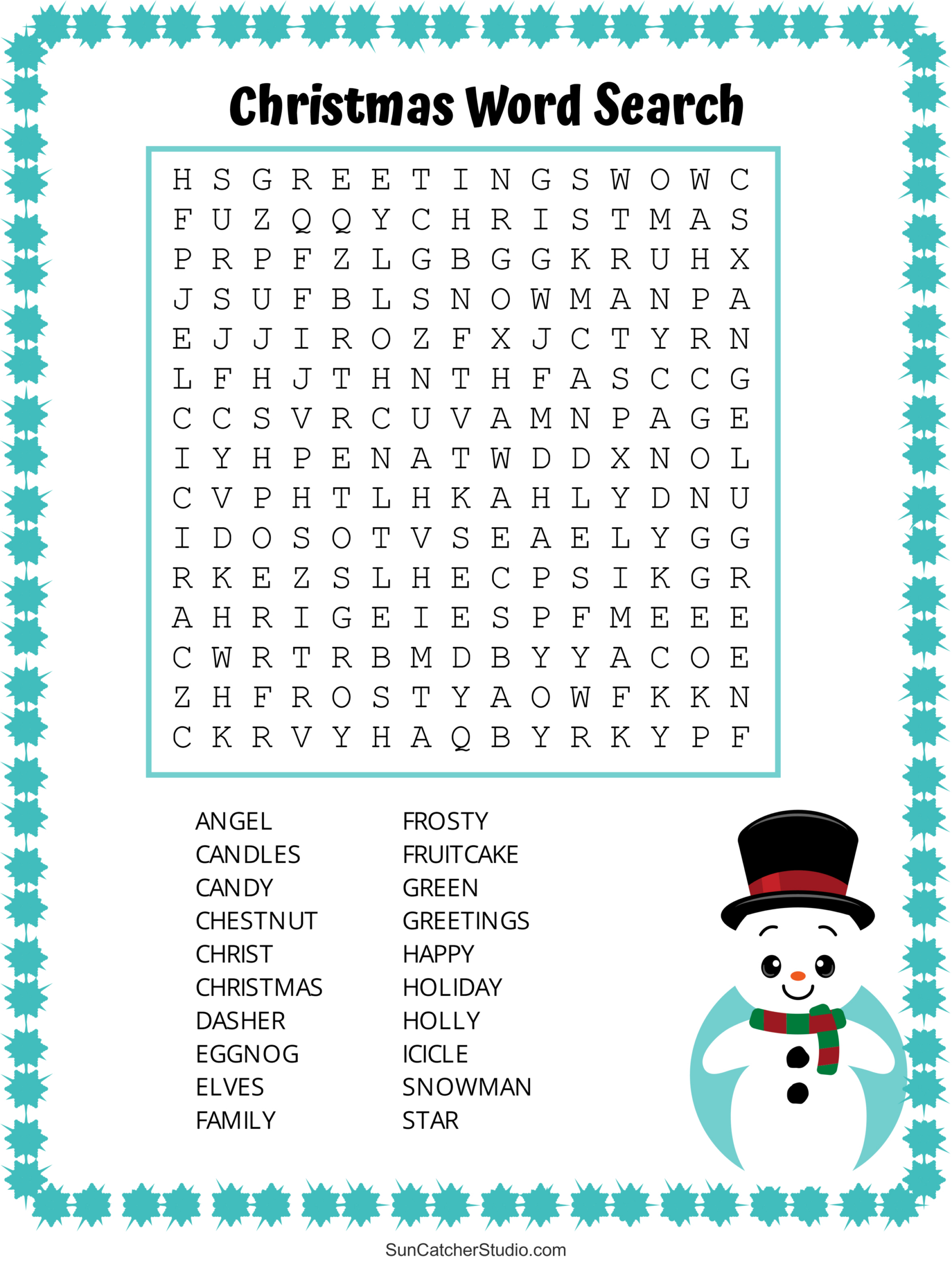 Christmas Word Search (Free Printable Pdf Puzzles) – Free for Free Christmas Word Searches Printable