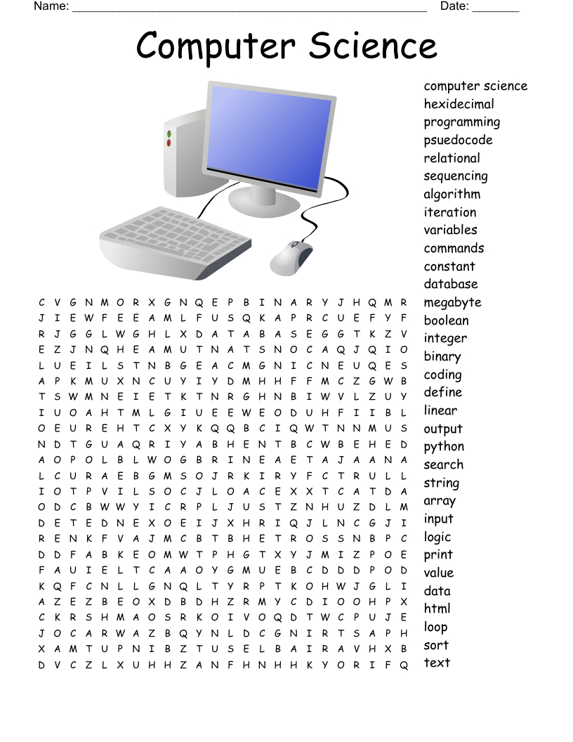 Coding Word Search - Wordmint with regard to Computer Word Search Printable