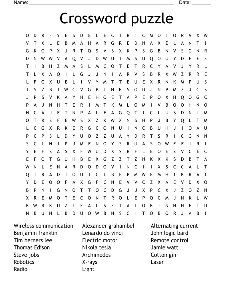 Crossword Puzzle Word Search - Wordmint intended for Word Search Printable Crossword Puzzles