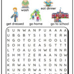Daily Routines Group 2 Word Search Worksheet For Children And Esl With Free Printable Word Search Grade 2