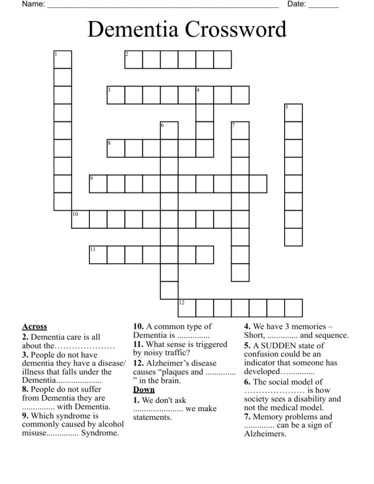 Free Printable Word Search Puzzles For Dementia Patients