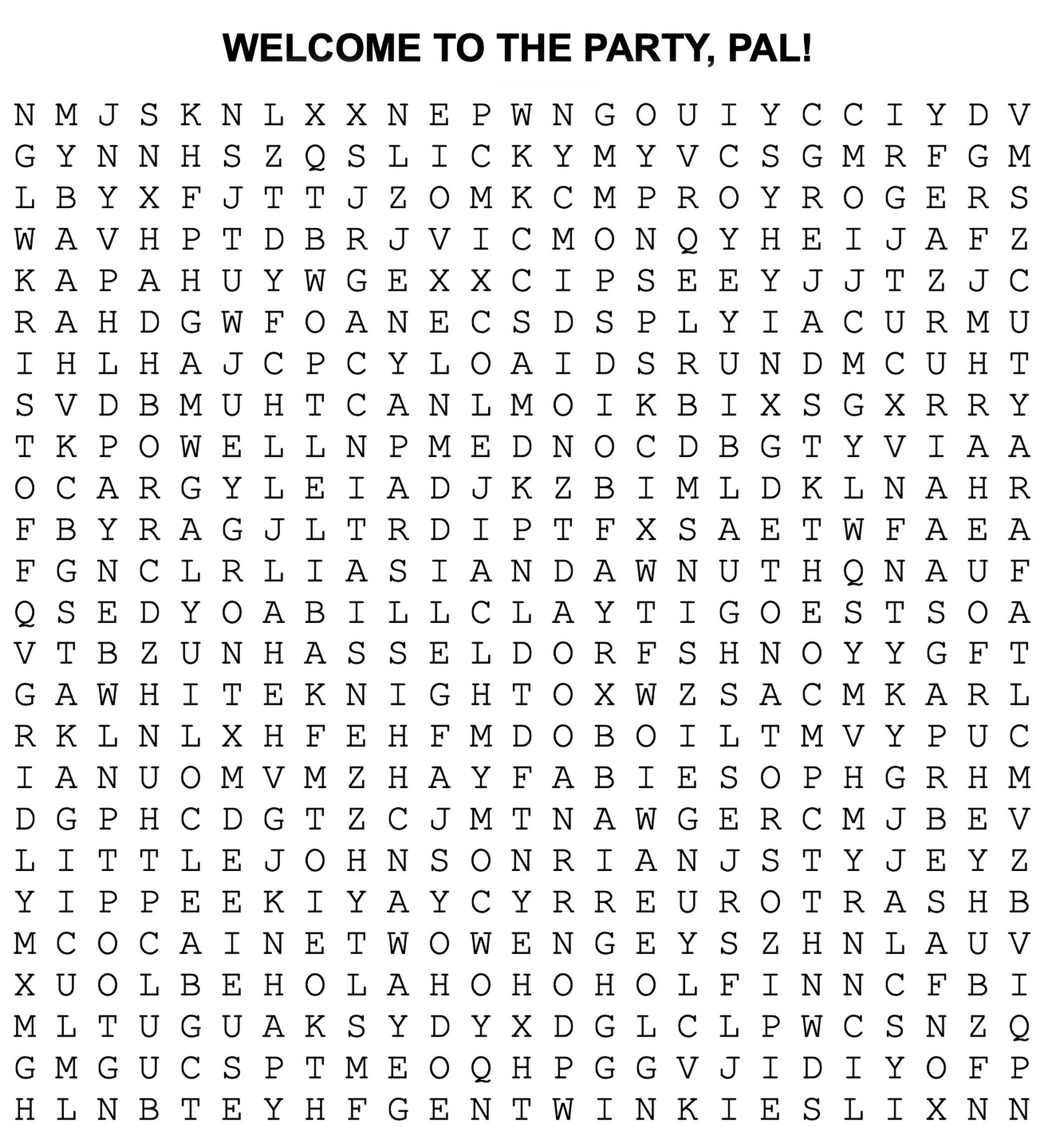 Die Hard' Word Search – L.t. Hanlon with regard to Printable Hard Word Searches For Adults