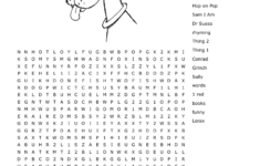 Dr Seuss Word Search - Wordmint inside Free Printable Dr Seuss Word Search