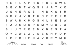 Easy Bird Word Search - Tree Valley Academy for Grade 3 Word Search Printable