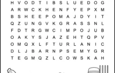 Easy Farm Word Search - Tree Valley Academy throughout Basic Word Search Printable