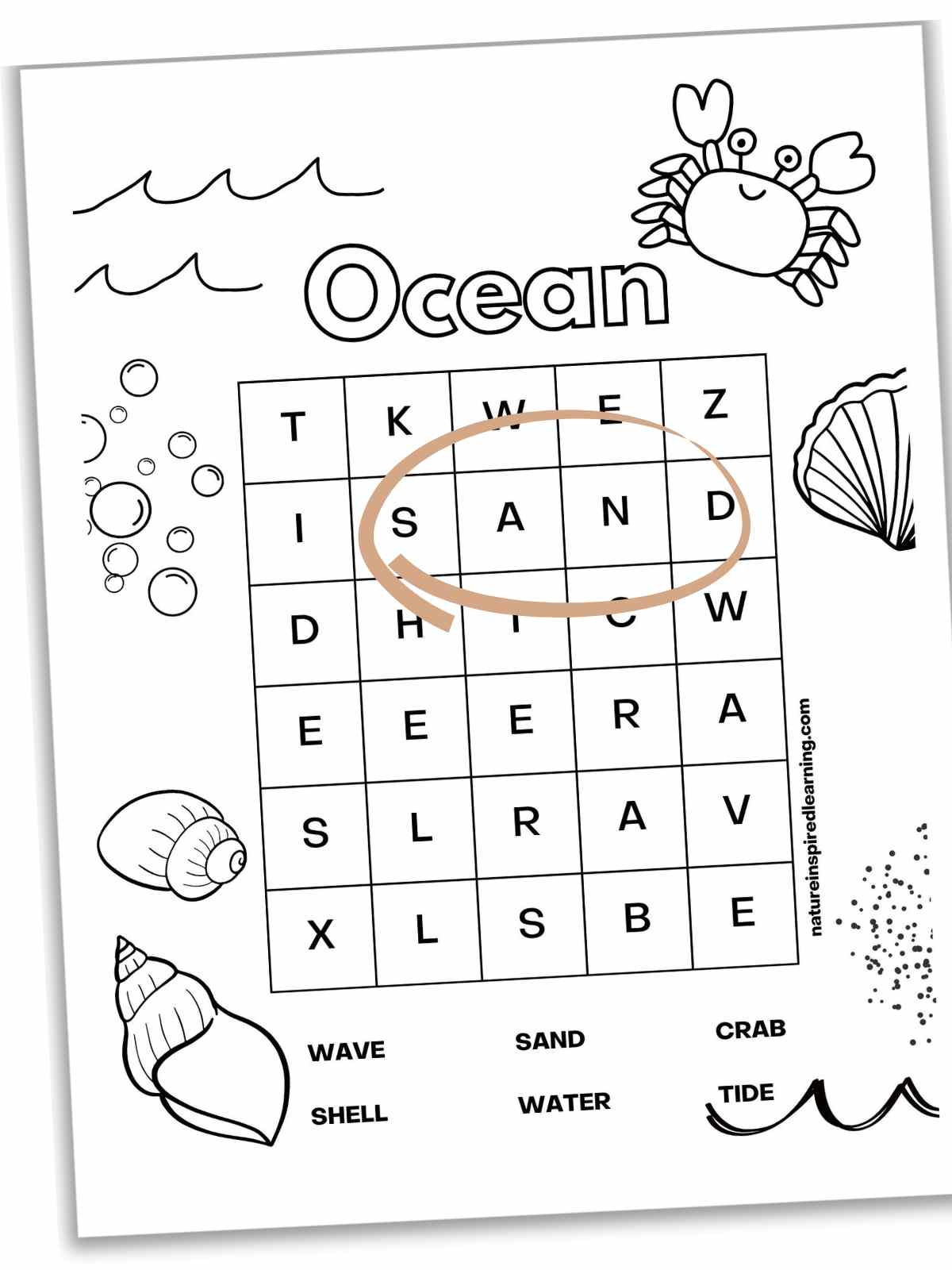Easy Word Searches For Kindergarten - Nature Inspired Learning for Kids Printable Word Search Easy