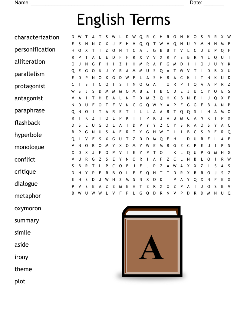 English Terms Word Search - Wordmint with regard to Printable Word Search Games in English