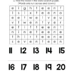 English Unite   Numbers 11   20 Word Search Puzzle For Number Word Search Printable