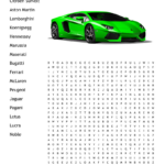 Exotic Car Word Search   Wordmint Regarding Free Printable Word Search Cars