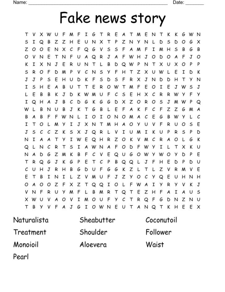 Fake Word Search Printable