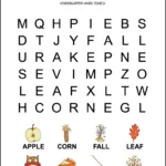 Fall Word Search For Kindergarten   Tree Valley Academy Within Word Searches Printable Large Print