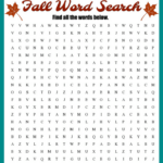 Fall Word Search Free Printable Worksheet With Free Printable Fall Word Search Puzzles