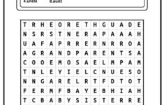 Family Word Search – Ezpzlearn for Printable Word Search For Grade 2