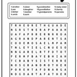 Family Word Search   Ezpzlearn With Regard To Free Printable Word Search Worksheets For Grade 3