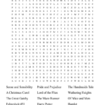 Famous Books Word Search   Wordmint Throughout Printable Word Search Book For Adults