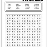 Farm Animals Word Search 1   Ezpzlearn Regarding Printable Word Search Farm Animals