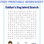 Father'S Day Word Search Free Printable For Kids With Regard To Father&#039;s Day Printable Word Search