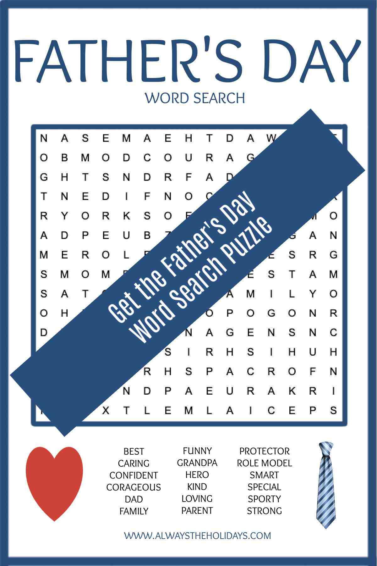 Father&amp;#039;S Day Word Search Printable - Free Word Find Printable pertaining to Free Printable Word Search For Father&amp;#039;S Day