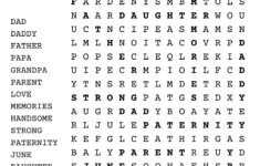 Father'S Day Word Search Puzzle With Answer Sheet| Holiday Games| Holiday  Puzzles| Family Activities| Children'S Puzzles with Father'S Day Printable Word Search