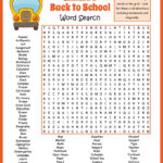 First Day Of / Back To School Word Search Puzzle Worksheet   No For Extra Large Printable Word Search Puzzles