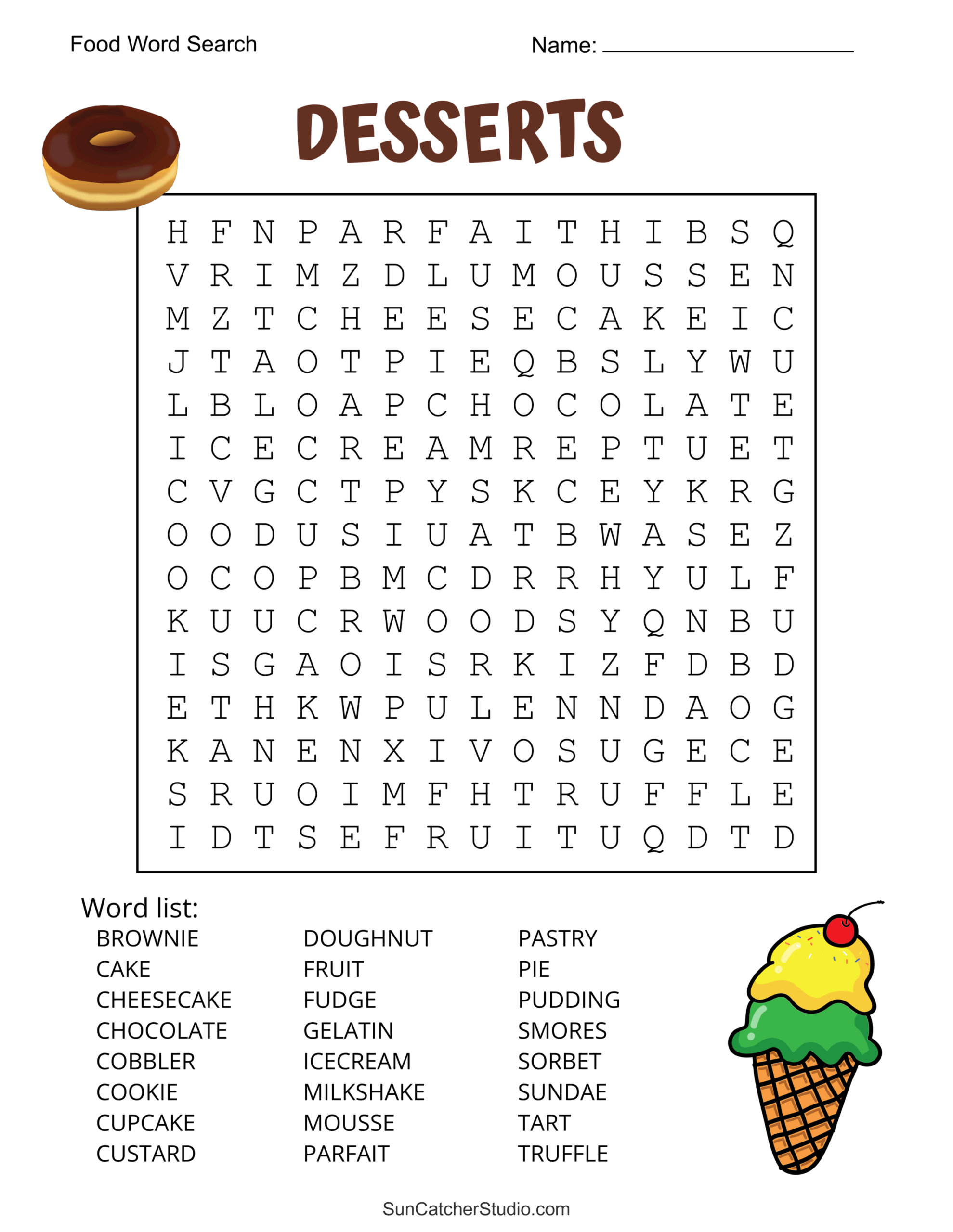 Food Word Search (Free Printable Puzzles) – Free Printables in Printable Word Search Medium