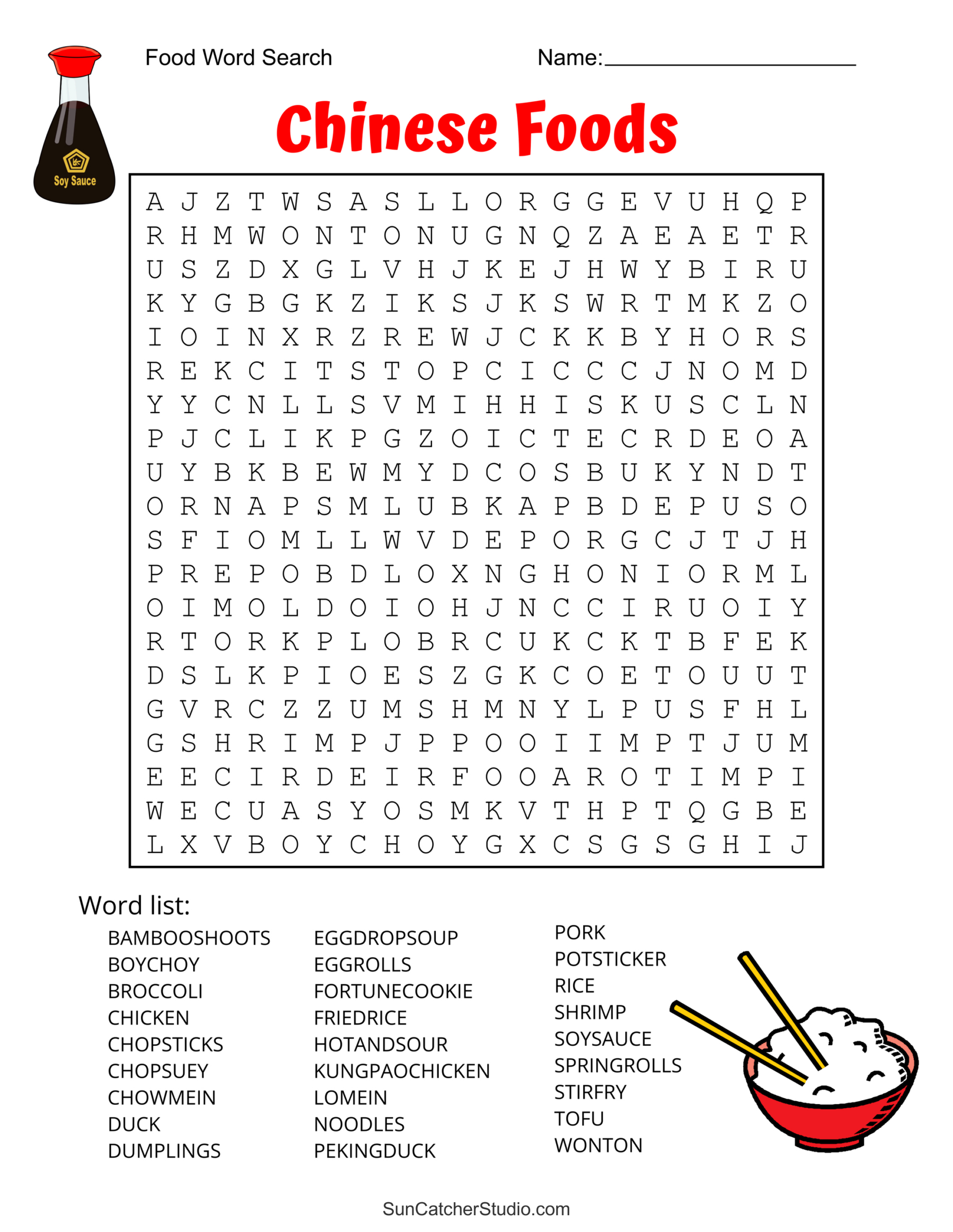 Food Word Search (Free Printable Puzzles) – Free Printables inside World&amp;amp;#039;s Hardest Word Search Printable