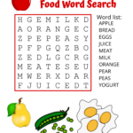 Food Word Search (Free Printable Puzzles) – Free Printables With Printable Easy Word Search