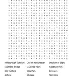 Football Stadiums In England Word Search   Wordmint With Regard To Printable Word Search Football