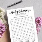 Free Baby Shower Word Search Printable (4 Designs!)   Leap Of For Free Printable Word Search Baby Shower