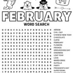 Free February Word Search Printable For Free Printable Word Search February