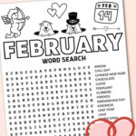 Free February Word Search Printable Inside Printable Word Search For February