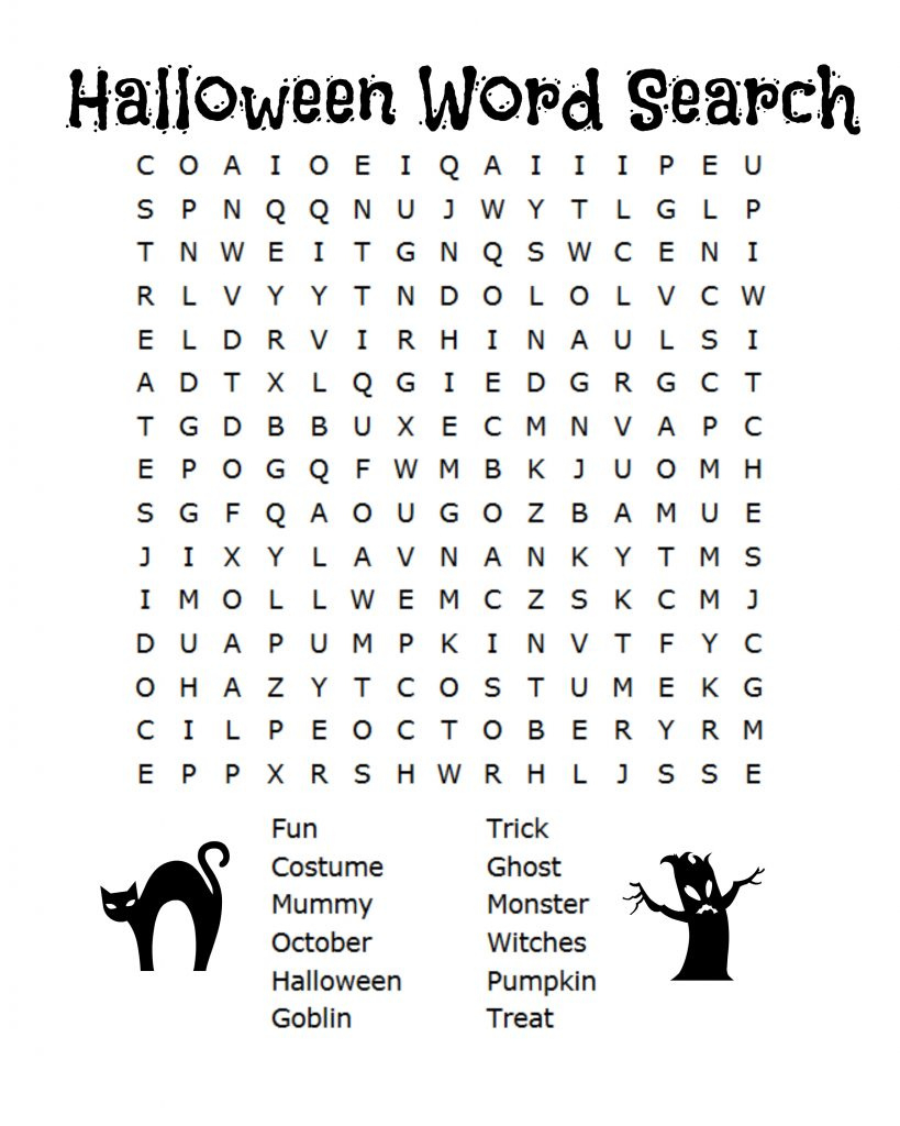 Free Halloween Word Search &amp;amp; Counting Printables in Free Printable Halloween Word Search
