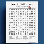 Free Math Word Search Printable Games Pdf Sheets   Crazy Laura With Printable Word Search Math