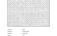 Free Music Word Search Puzzles - Musical Instrument Hire Co regarding Music Word Search Free Printable