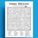 Free Ocean Word Search Printable Game Sheets   Crazy Laura Inside Free Printable Word Search Ocean