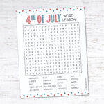 Free Printable 4Th Of July Word Search — Krafty Planner For Free Printable Word Search July