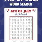 Free Printable 4Th Of July Word Search   Pjs And Paint For Fourth Of July Word Search Free Printable