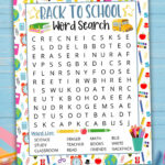 Free Printable Back To School Word Search With Free Printable Word Search Back To School
