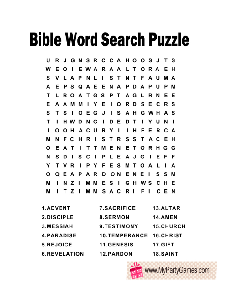 Free Printable Word Search Puzzles For Adults with Answers