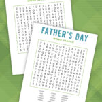 Free Printable Father'S Day Word Search   Pjs And Paint Inside Free Printable Father'S Day Word Search
