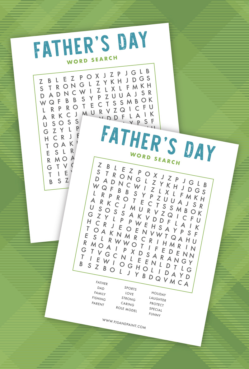 Free Printable Father&amp;#039;S Day Word Search - Pjs And Paint inside Free Printable Father&amp;#039;S Day Word Search