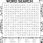 Free Printable Halloween Word Search   Paper Trail Design For Halloween Printable Word Search Free