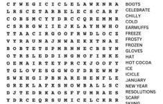 Free Printable January Word Search inside Printable January Word Search