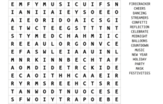 Free Printable) New Years Kid'S Activity Word Search in Printable Word Search New Year
