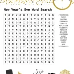 Free Printable) New Years Kid'S Activity Word Search Inside New Years Word Search Free Printable