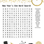 Free Printable) New Years Kid'S Activity Word Search Pertaining To Printable Word Search For New Years