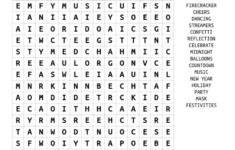 Free Printable) New Years Kid'S Activity Word Search throughout Free Printable Word Search For New Years